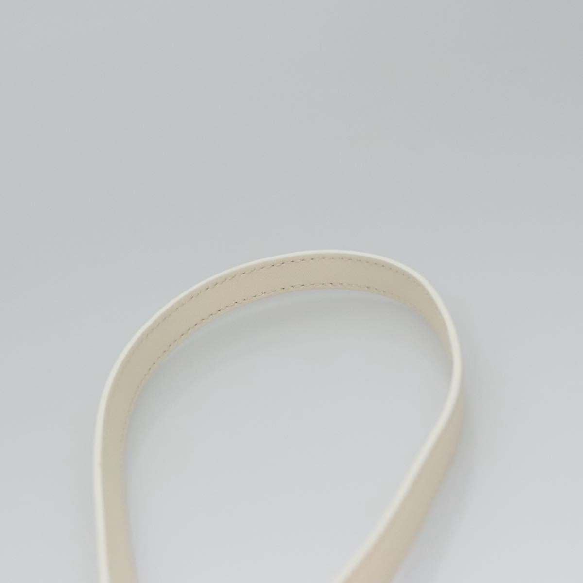 Chloe Fringe Hand Bag Leather 2way White Auth BD060AV