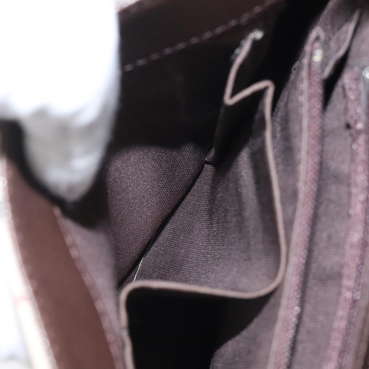 BURBERRY Nova Check Shoulder Bag Canvas Beige Silver Auth BD069