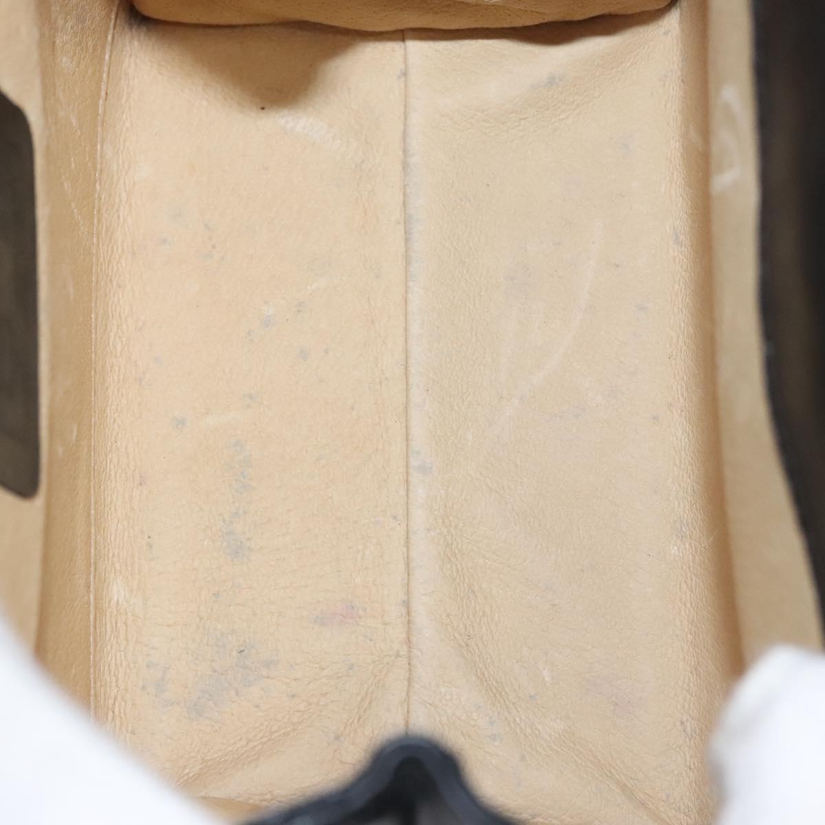 MCM Vicetos Logogram Hand Bag Nylon Black Gold Auth BD073