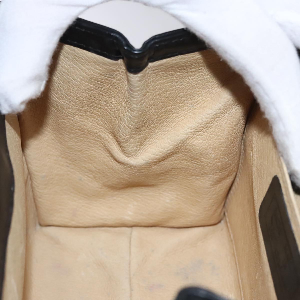 MCM Vicetos Logogram Hand Bag Nylon Black Gold Auth BD073