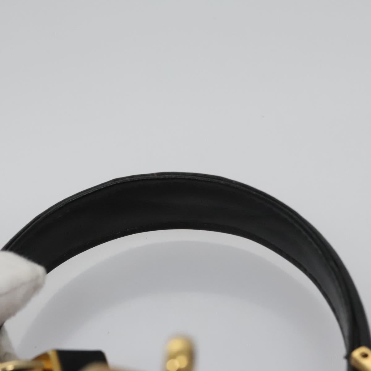 MCM Vicetos Logogram Hand Bag Nylon Black Gold Auth BD073