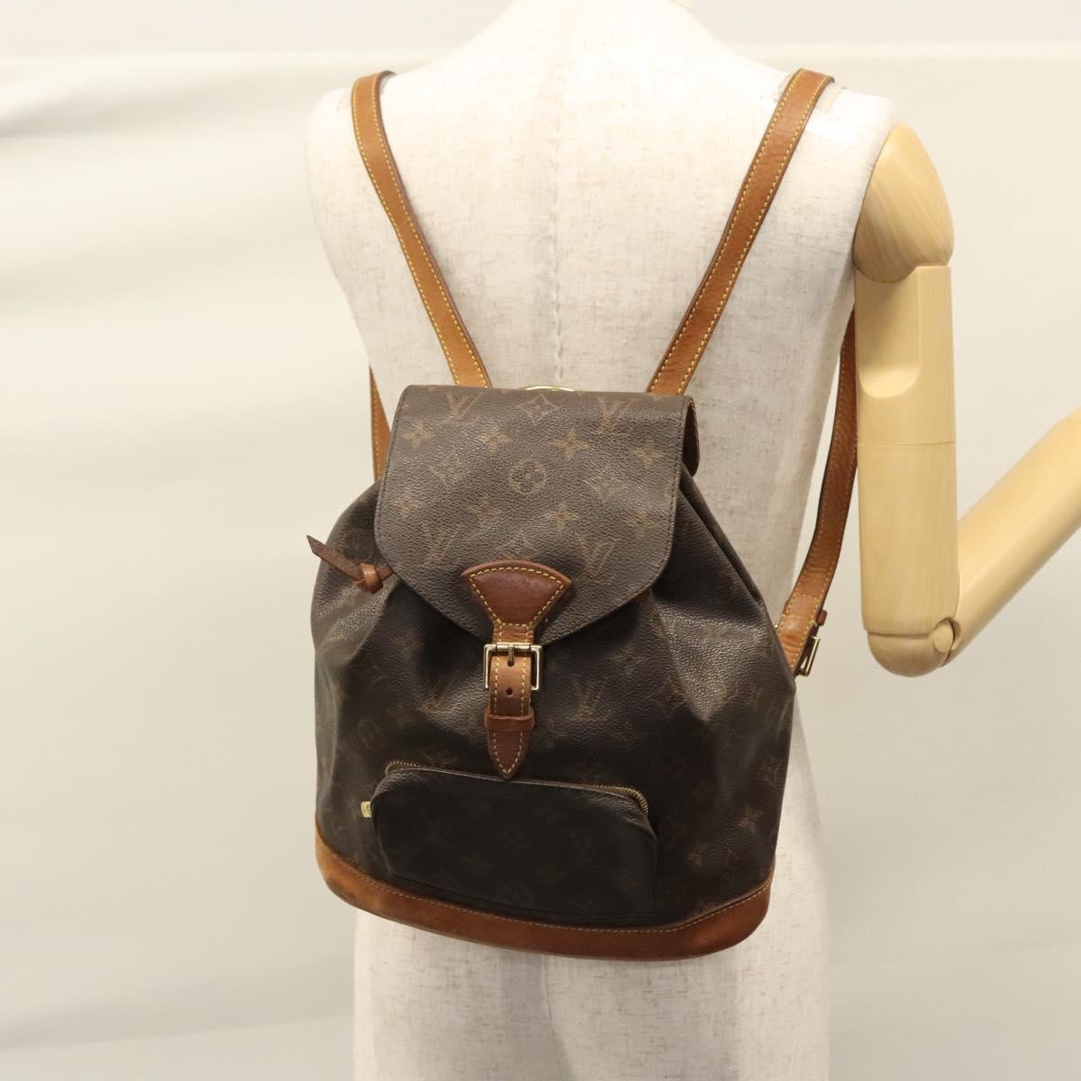 LOUIS VUITTON Monogram Montsouris MM Backpack M51136 LV Auth BD083