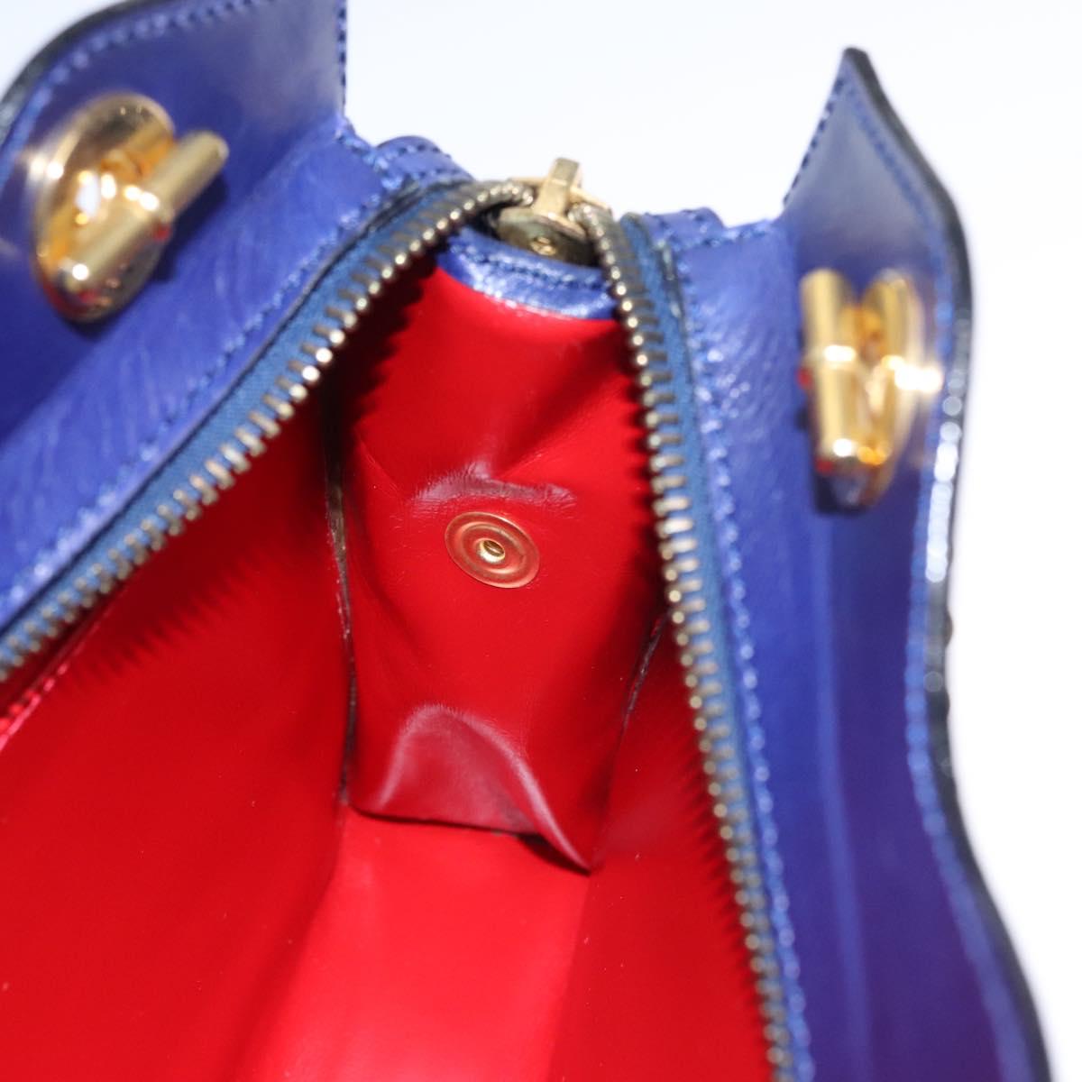 CELINE Chain Shoulder Bag Leather Multicolor Gold Auth BD096AV