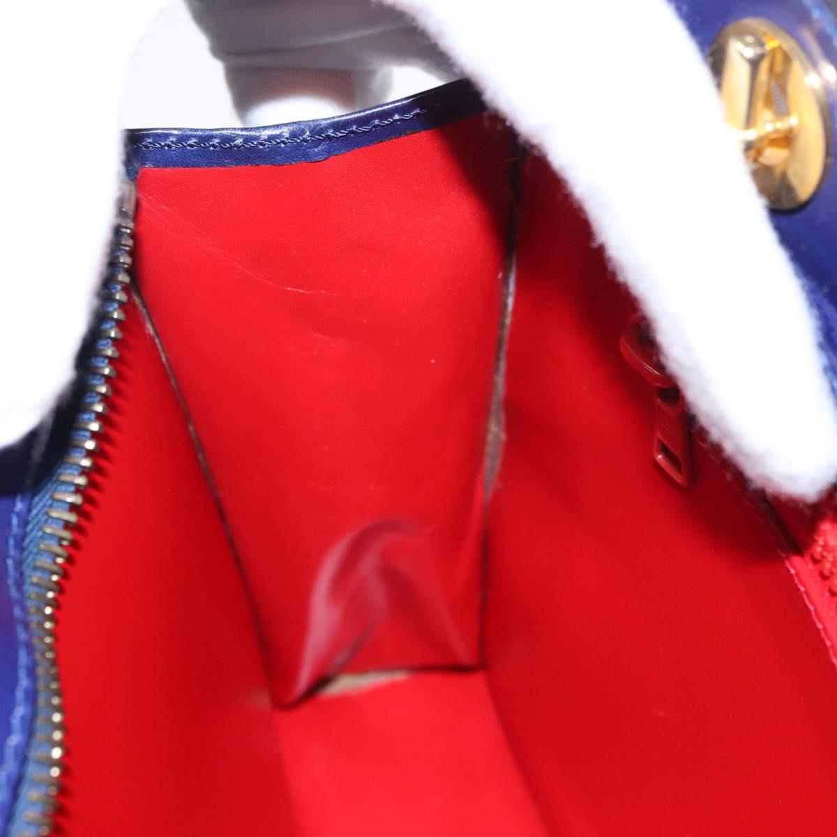 CELINE Chain Shoulder Bag Leather Multicolor Gold Auth BD096AV