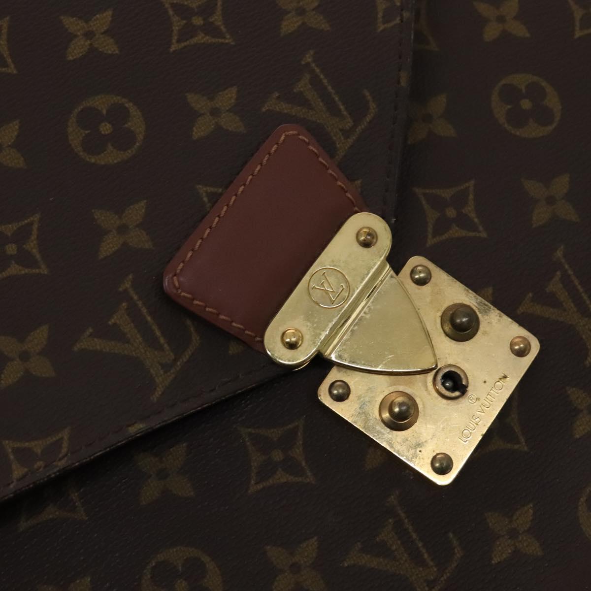 LOUIS VUITTON Monogram Porte Documents Bandouliere Bag M53338 Auth BD099