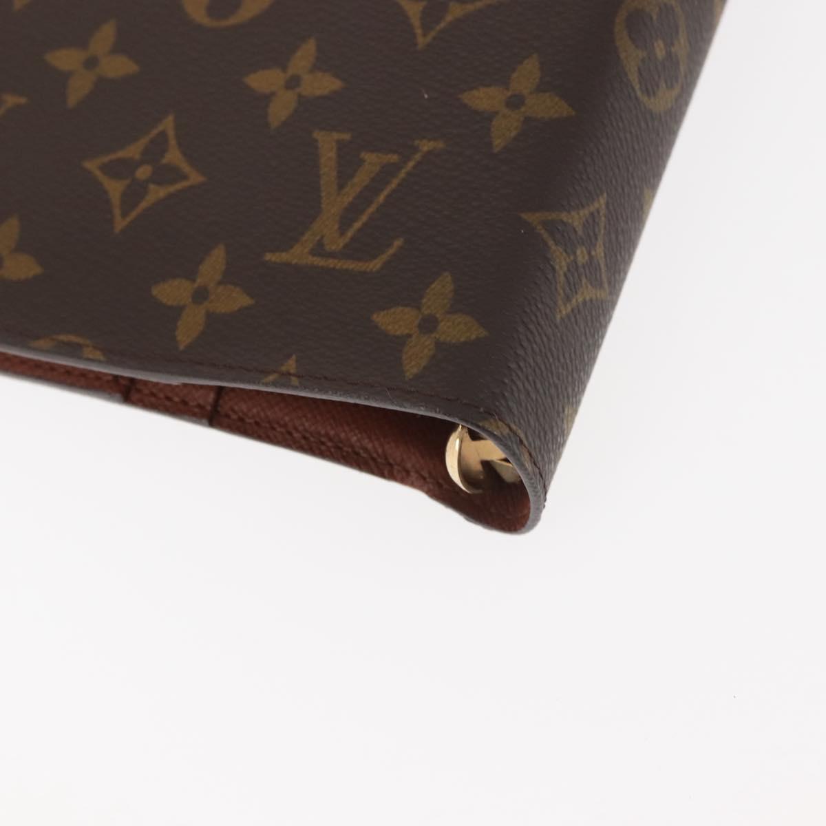 LOUIS VUITTON Monogram Agenda GM Day Planner Cover R20006 LV Auth BD1000