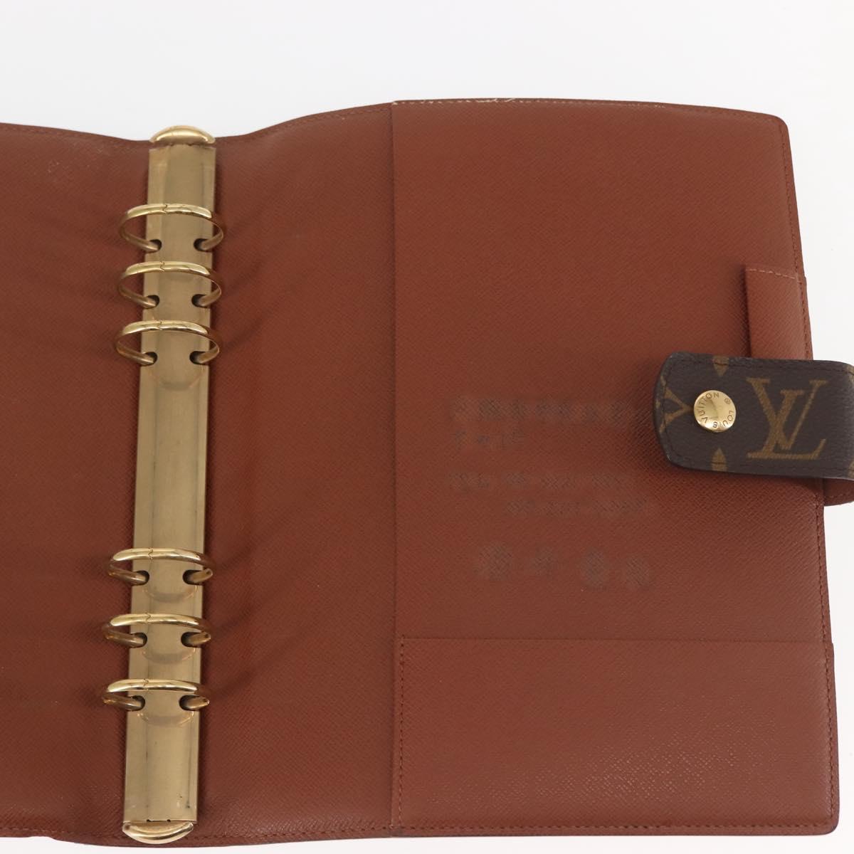 LOUIS VUITTON Monogram Agenda GM Day Planner Cover R20006 LV Auth BD1000