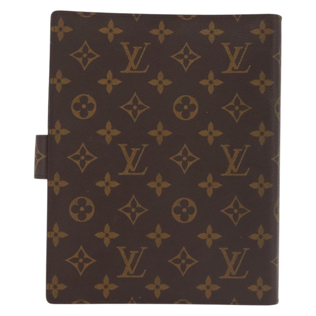 LOUIS VUITTON Monogram Agenda GM Day Planner Cover R20006 LV Auth BD1000