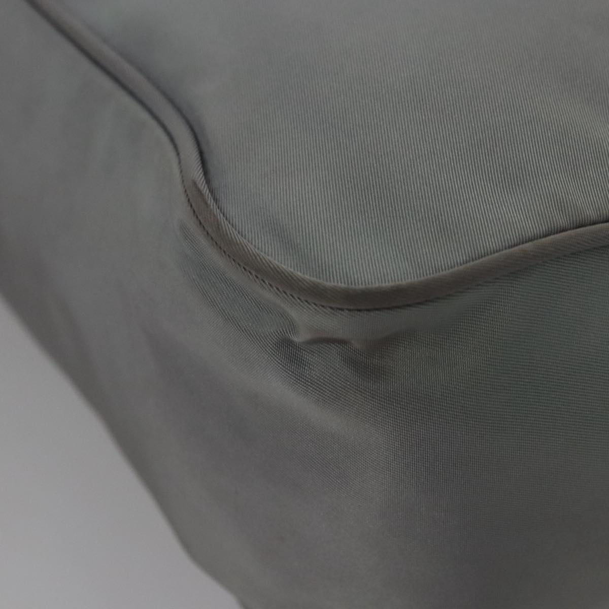 PRADA Hand Bag Nylon Gray Auth BD1037