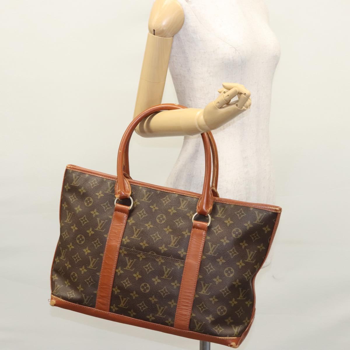 LOUIS VUITTON Monogram Sac Weekend PM Hand Bag M42425 LV Auth BD1042