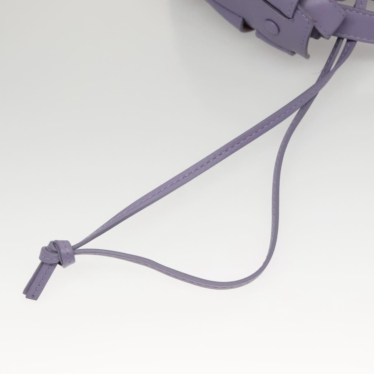 BOTTEGA VENETA Shell Shoulder Bag Leather Purple Auth BD1058AV