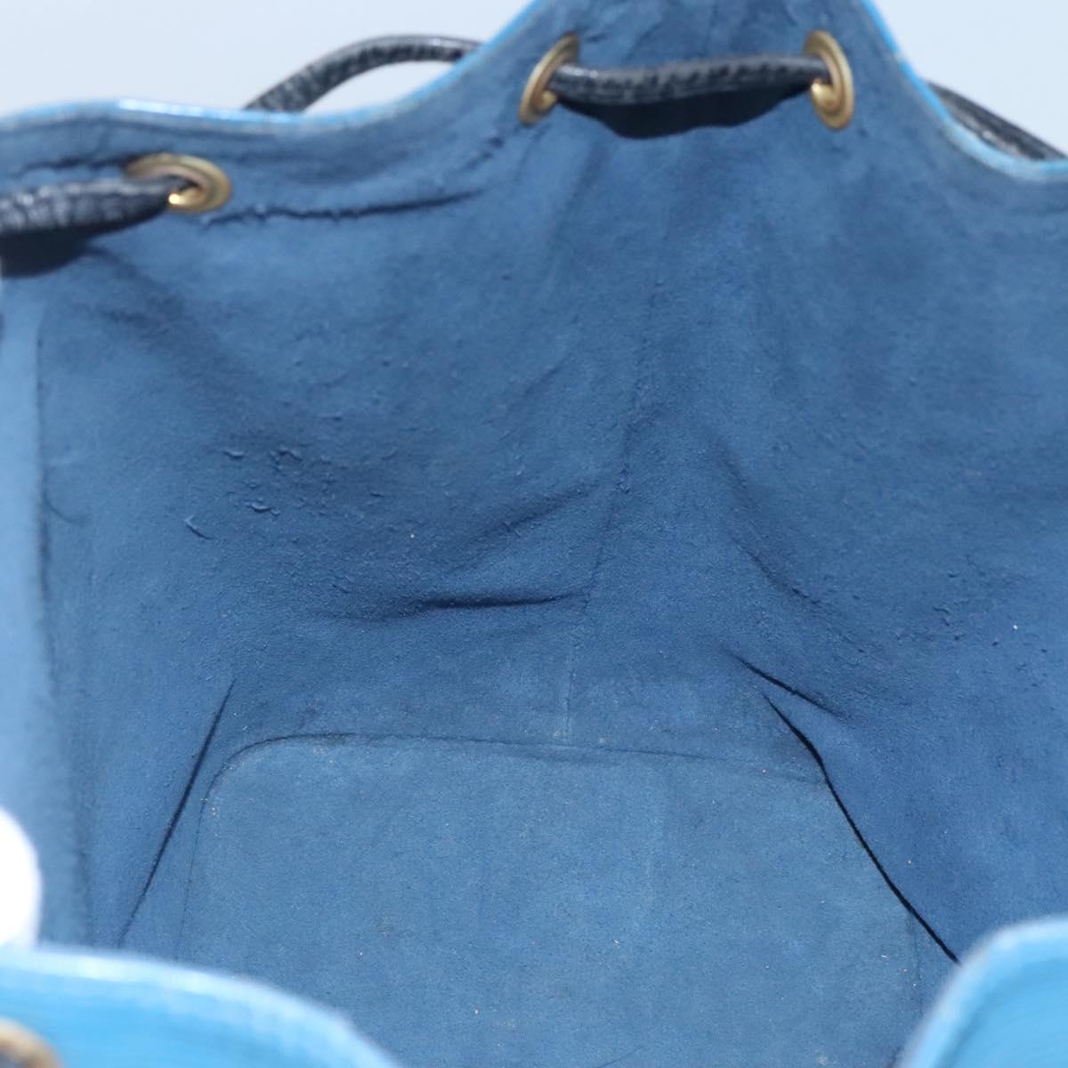 LOUIS VUITTON Epi Petit Noe Shoulder Bag Bicolor Black Blue M44152 Auth BD110