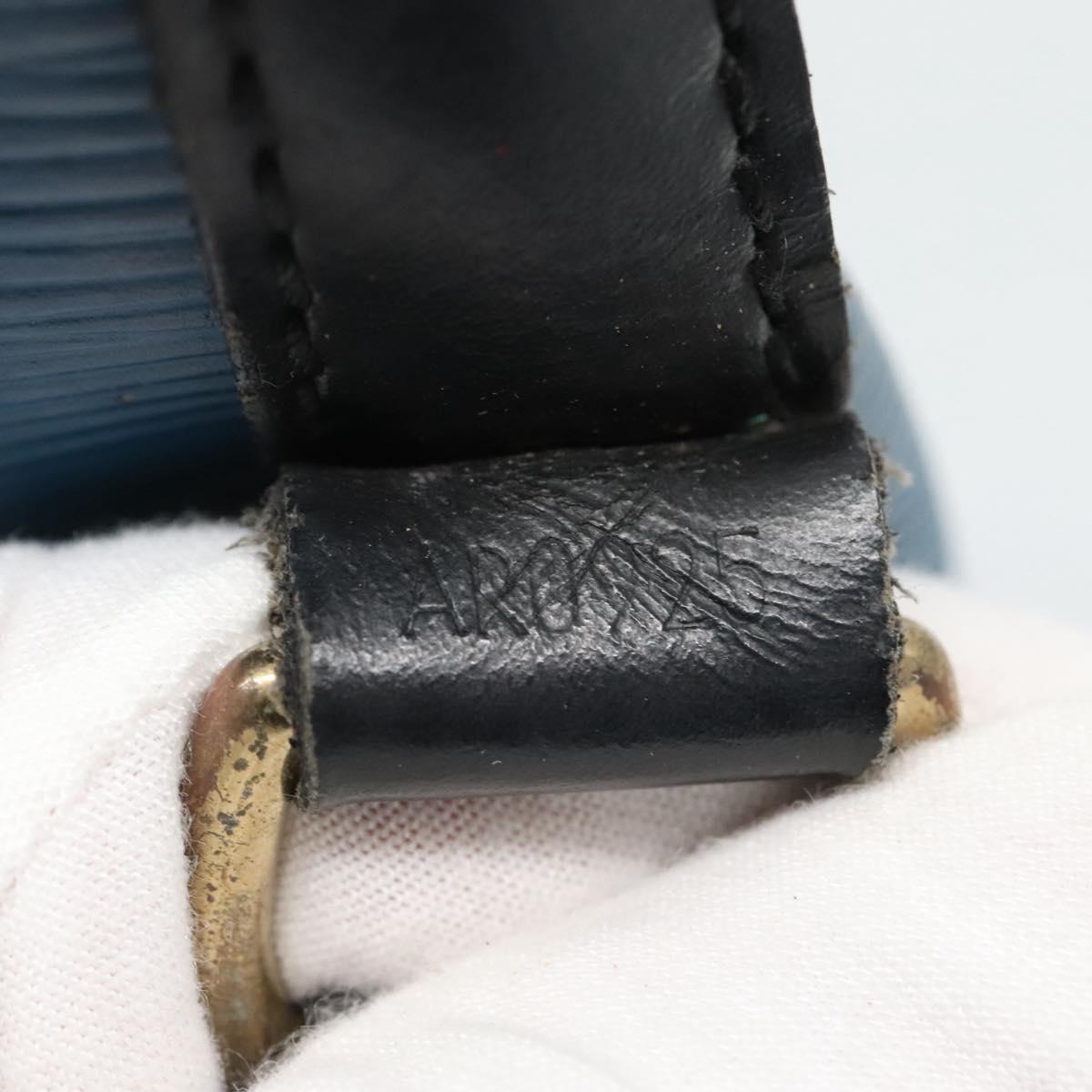 LOUIS VUITTON Epi Petit Noe Shoulder Bag Bicolor Black Blue M44152 Auth BD110