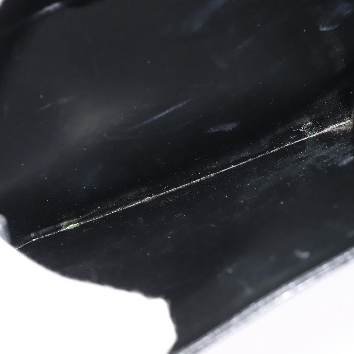 Salvatore Ferragamo Hand Bag Leather 2way Black Gold Auth BD1103