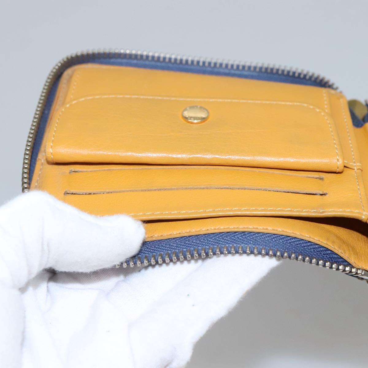 LOUIS VUITTON Monogram Denim Mini Zippy Wallet Wallet Blue M95342 LV Auth BD1131