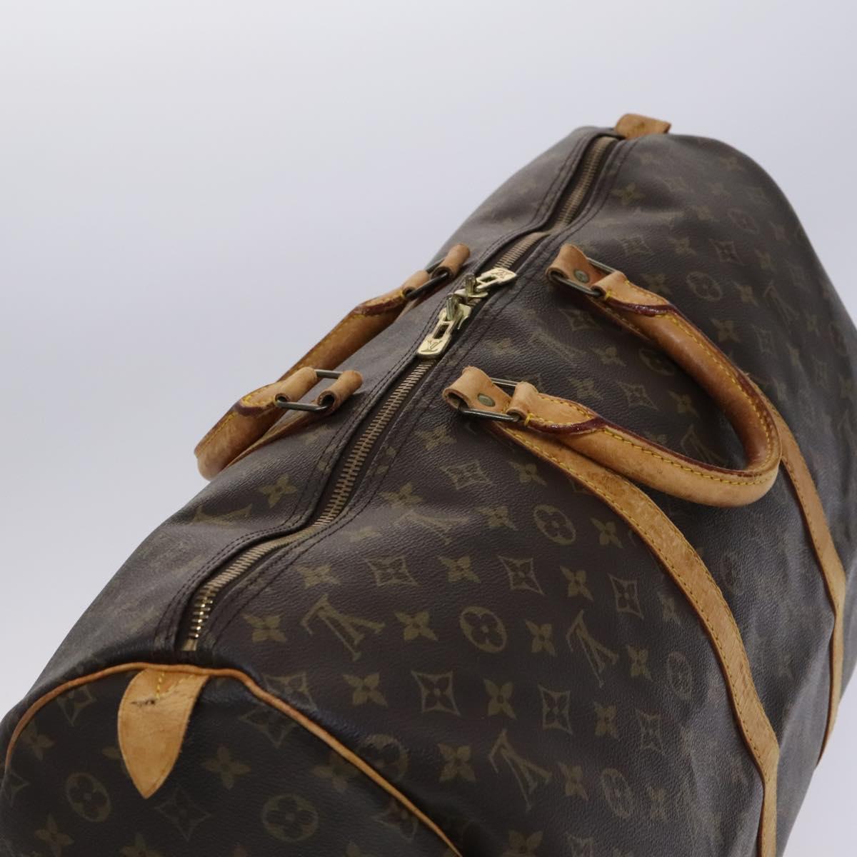LOUIS VUITTON Monogram Keepall 55 Boston Bag M41424 LV Auth BD1144