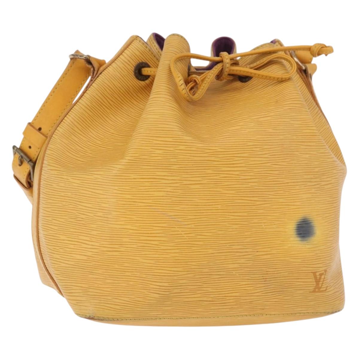 LOUIS VUITTON Epi Petit Noe Shoulder Bag Yellow M44109 LV Auth BD1152