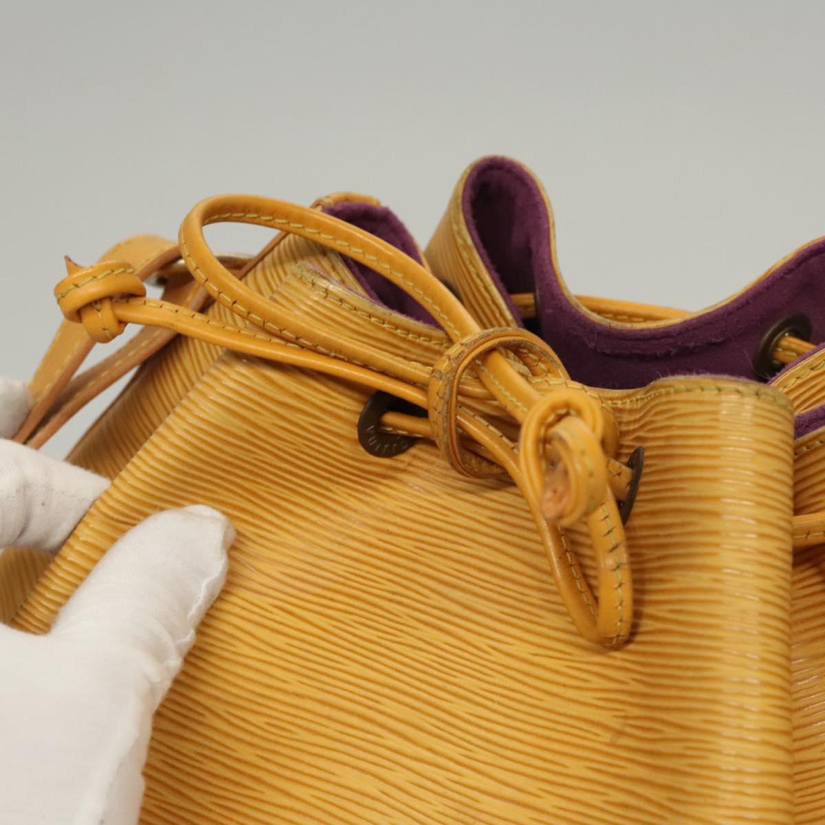 LOUIS VUITTON Epi Petit Noe Shoulder Bag Yellow M44109 LV Auth BD1152