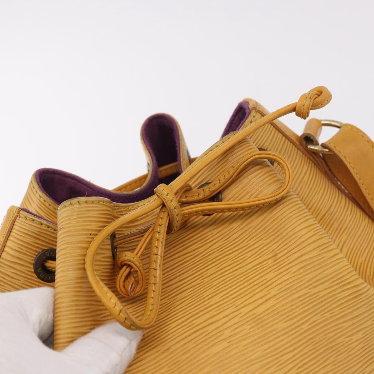 LOUIS VUITTON Epi Petit Noe Shoulder Bag Yellow M44109 LV Auth BD1152