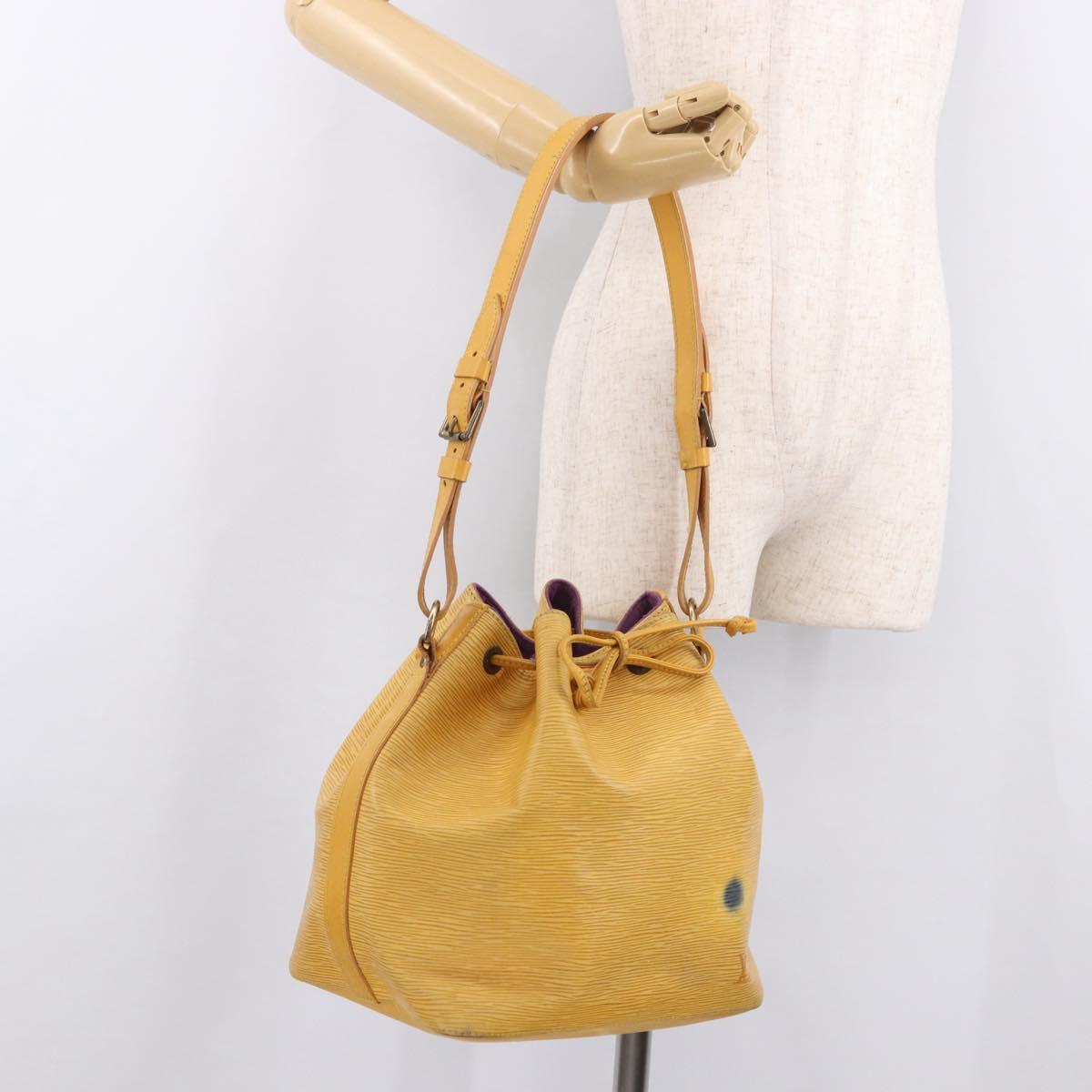 LOUIS VUITTON Epi Petit Noe Shoulder Bag Yellow M44109 LV Auth BD1152