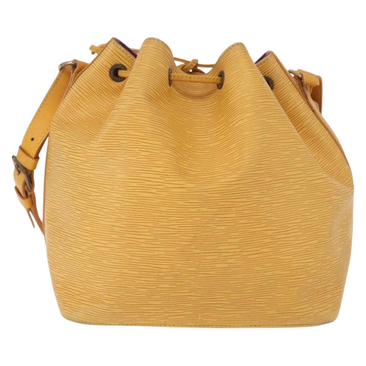 LOUIS VUITTON Epi Petit Noe Shoulder Bag Yellow M44109 LV Auth BD1152