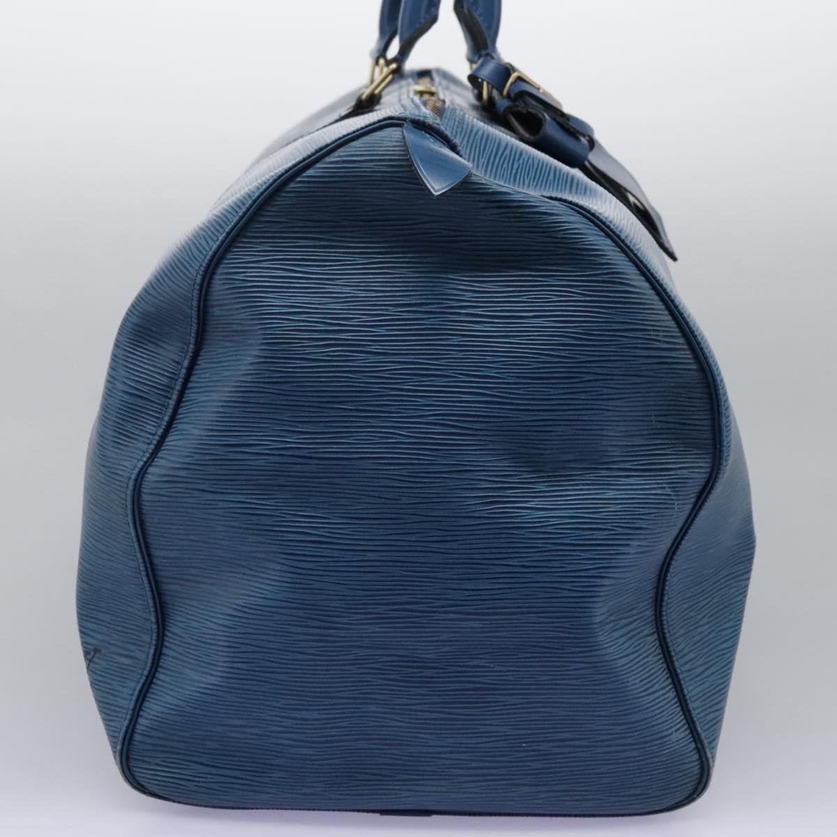 LOUIS VUITTON Epi Keepall 55 Boston Bag Toledo Blue M42955 LV Auth BD1153