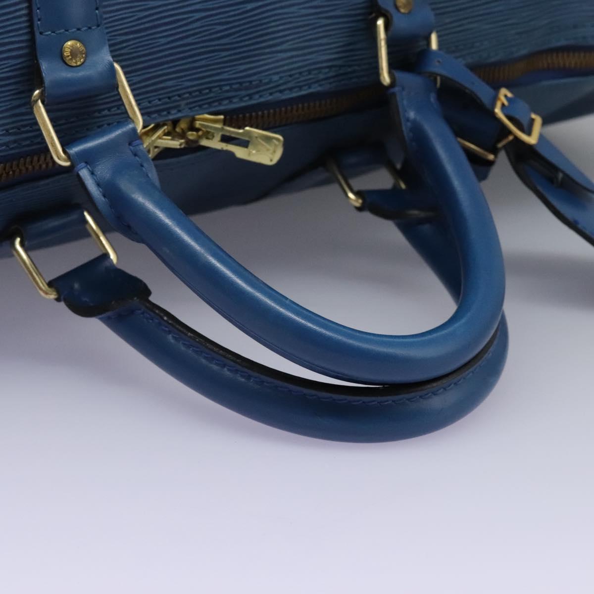 LOUIS VUITTON Epi Keepall 55 Boston Bag Toledo Blue M42955 LV Auth BD1153