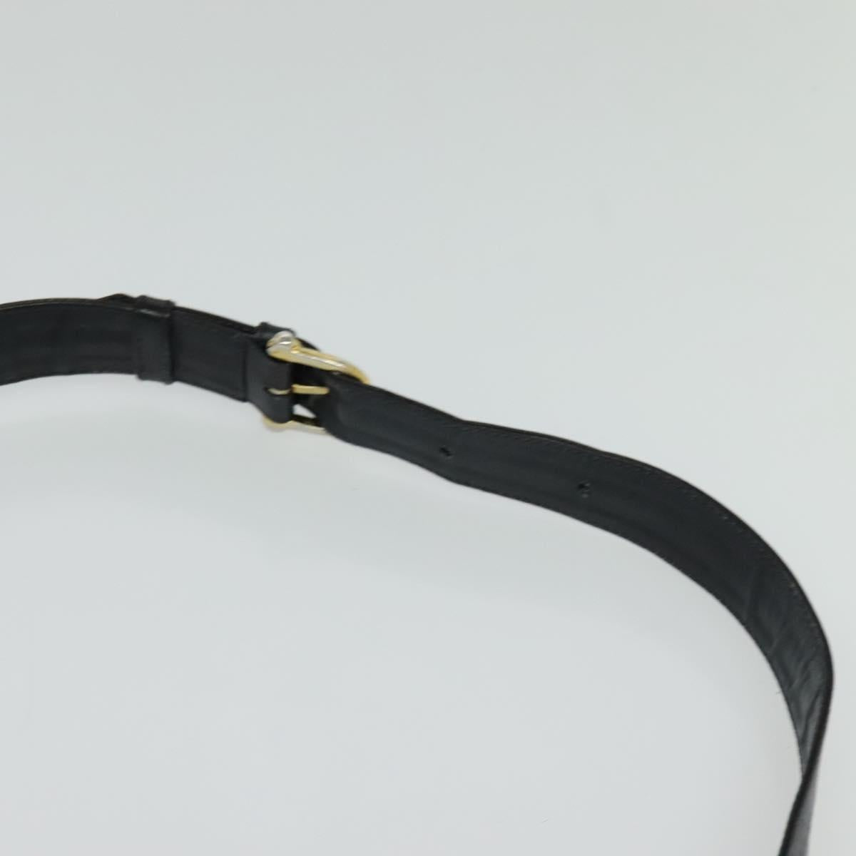 CELINE C Sulky Shoulder Bag Canvas Navy Gold Auth BD1174