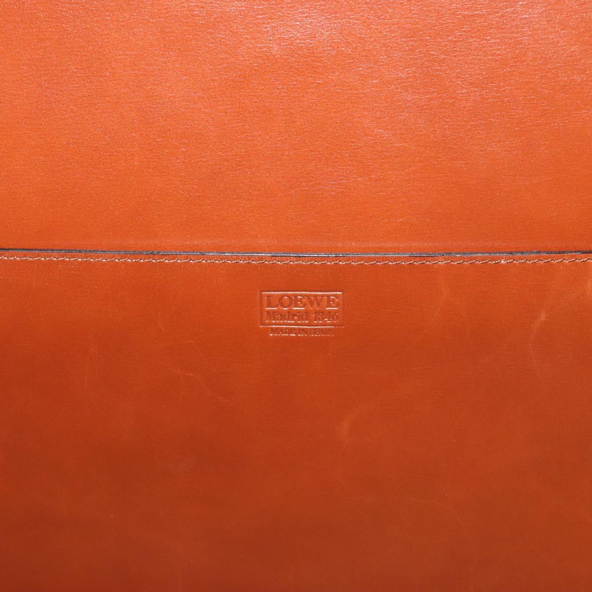 LOEWE Trunk Leather Brown Auth BD1177