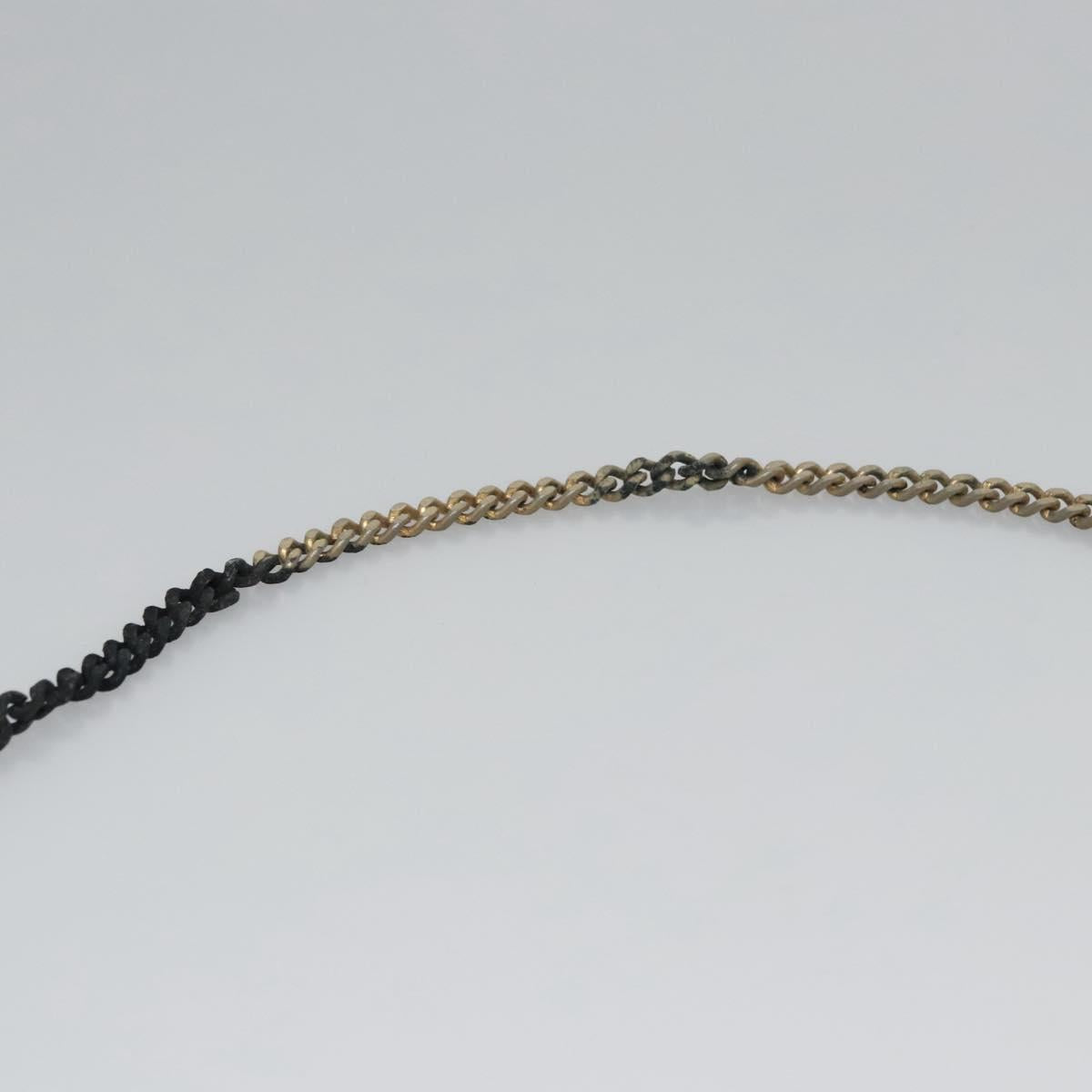 Christian Dior Trotter Canvas Chain Shoulder Bag Brown Gold Auth BD118