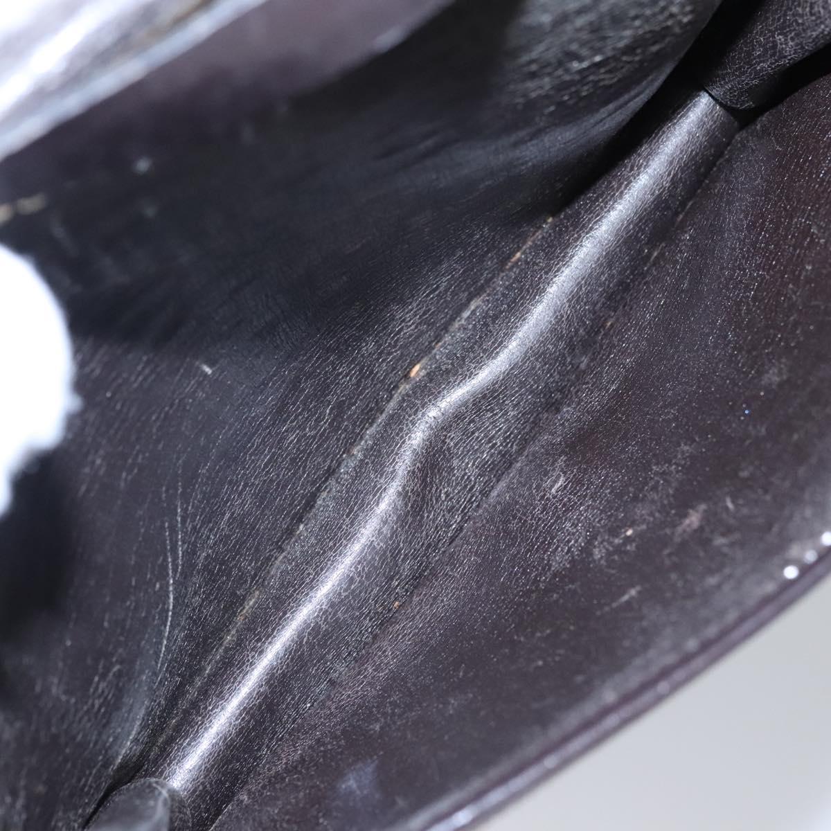 Christian Dior Trotter Canvas Chain Shoulder Bag Brown Gold Auth BD118