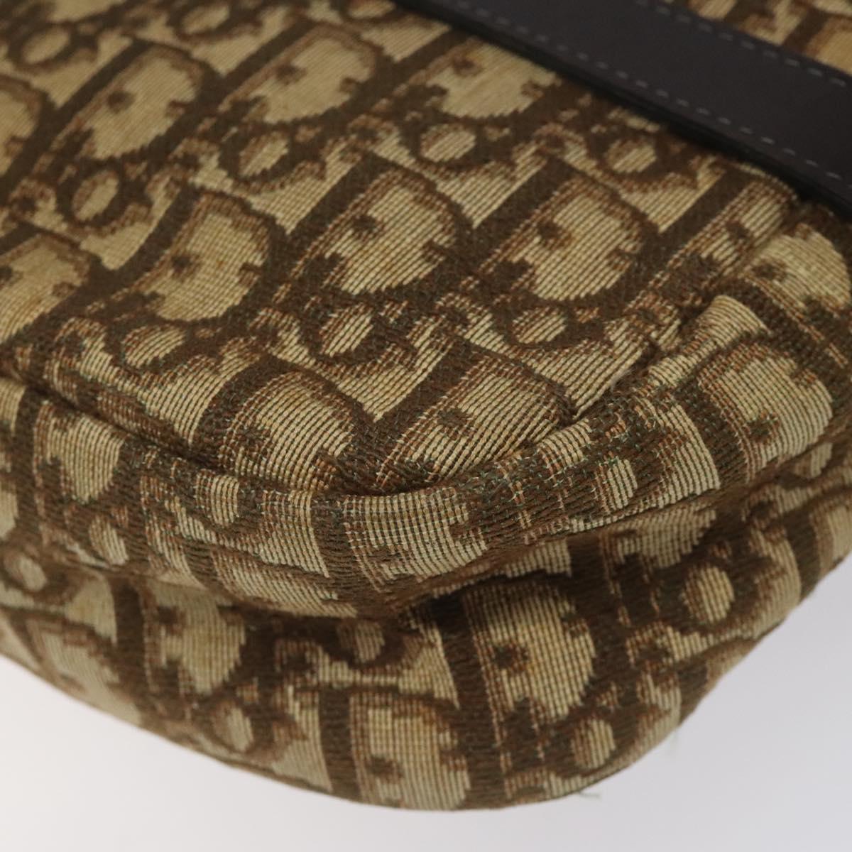 Christian Dior Trotter Canvas Shoulder Bag Brown Auth BD120