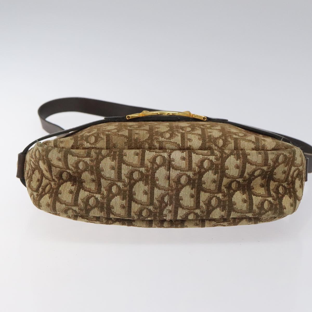Christian Dior Trotter Canvas Shoulder Bag Brown Auth BD120