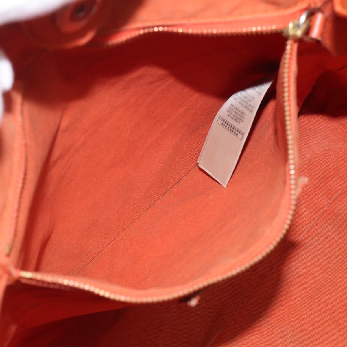 BURBERRY Nova Check Tote Bag PVC Leather Beige Orange gold Auth BD121