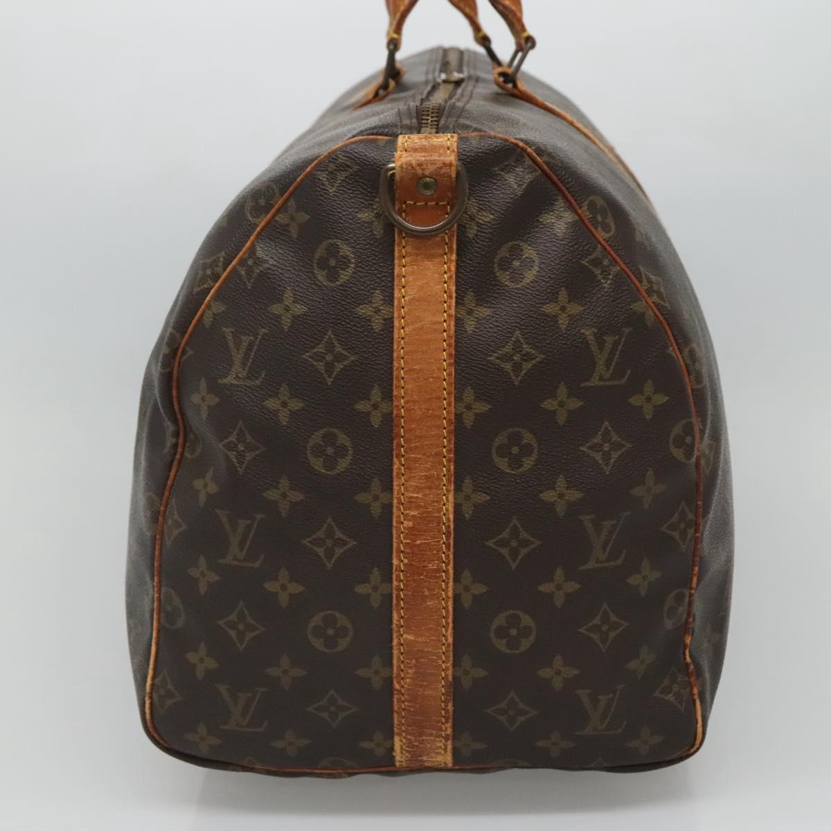LOUIS VUITTON Monogram Keepall Bandouliere 55 Boston Bag M41414 LV Auth BD1228