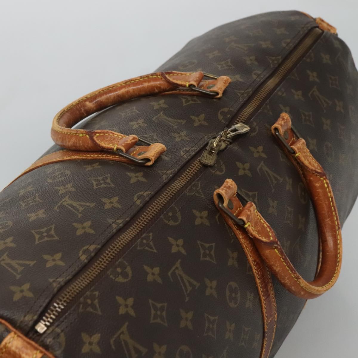 LOUIS VUITTON Monogram Keepall Bandouliere 55 Boston Bag M41414 LV Auth BD1228