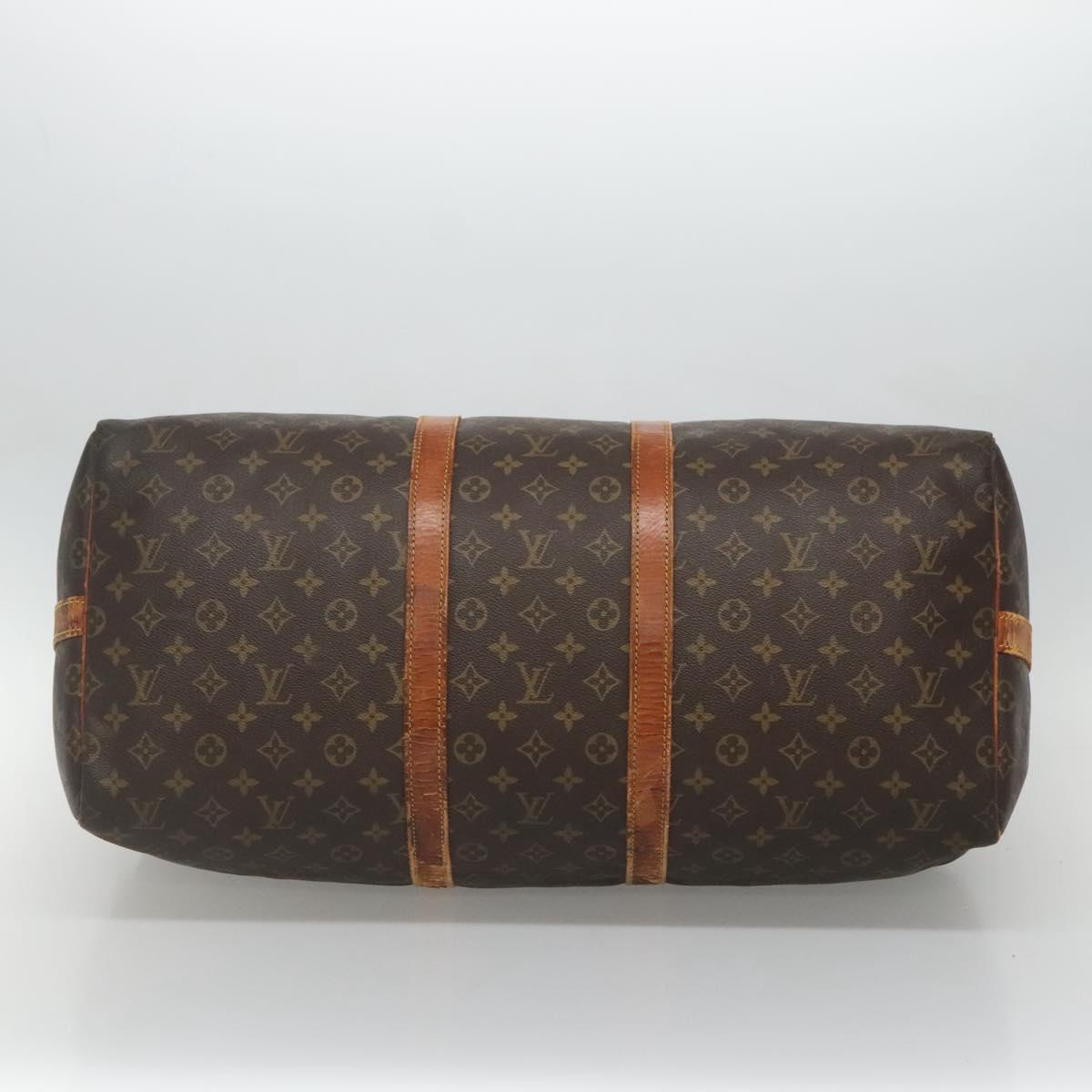 LOUIS VUITTON Monogram Keepall Bandouliere 55 Boston Bag M41414 LV Auth BD1228