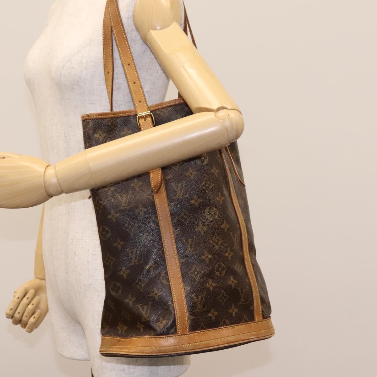 LOUIS VUITTON Monogram Bucket GM Shoulder Bag M42236 LV Auth BD1231