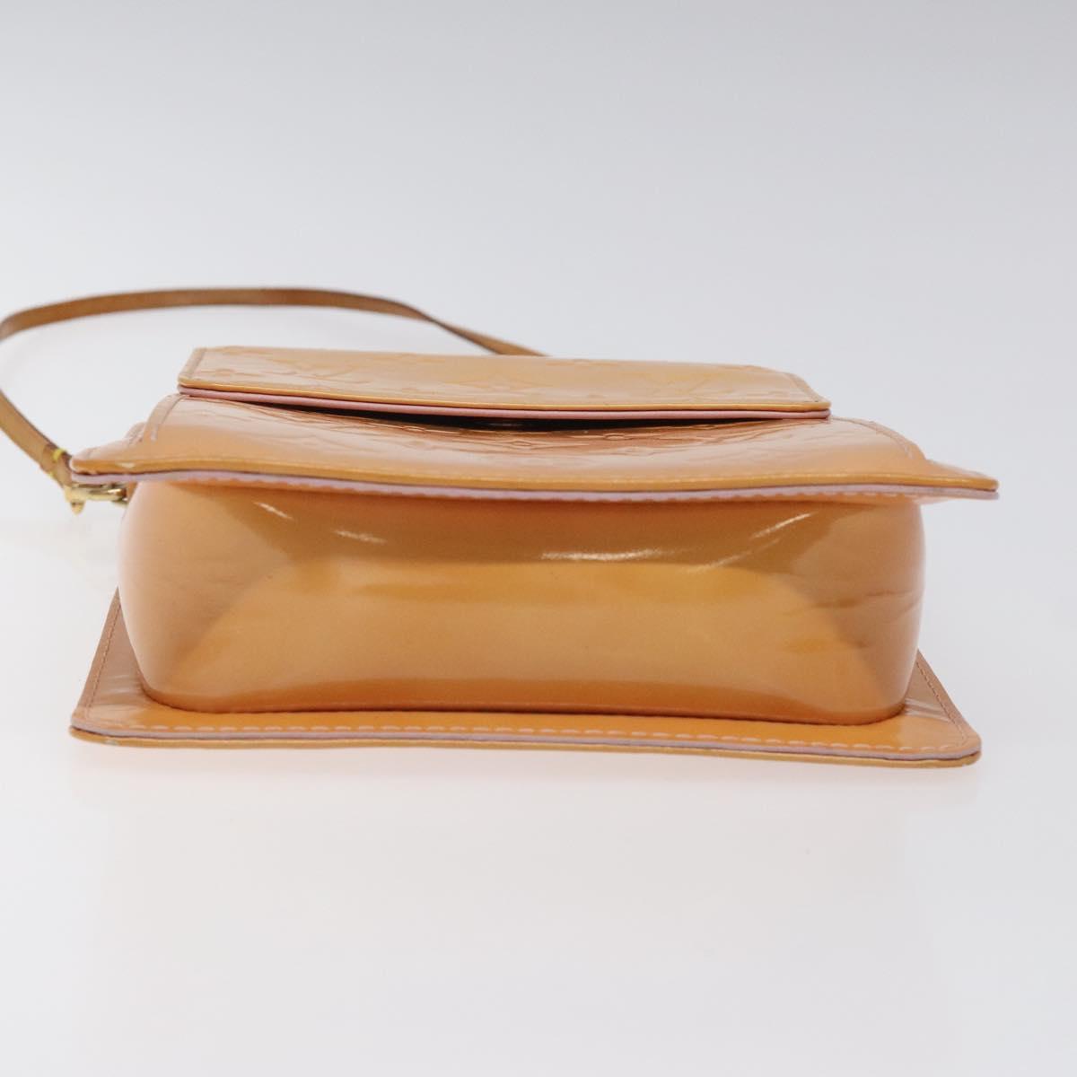 LOUIS VUITTON Monogram Vernis Motto Pouch Marshmallow Pink M91312 Auth BD1240