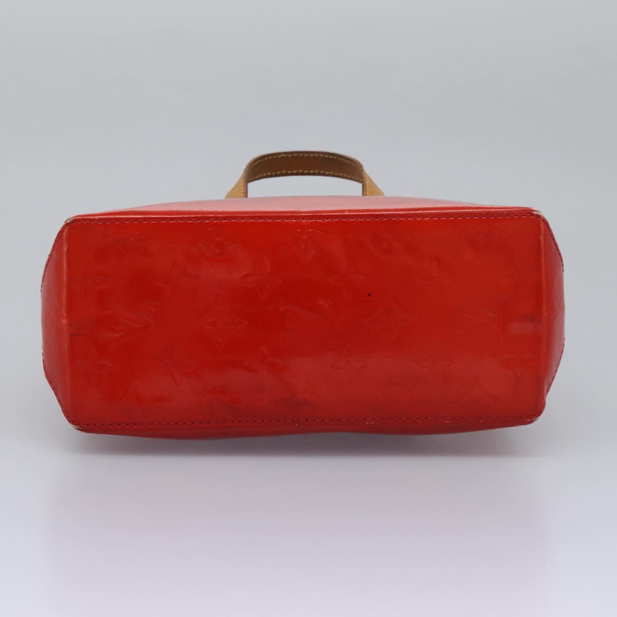 LOUIS VUITTON Monogram Vernis Reade PM Hand Bag Red Rouge M91088 LV Auth BD126