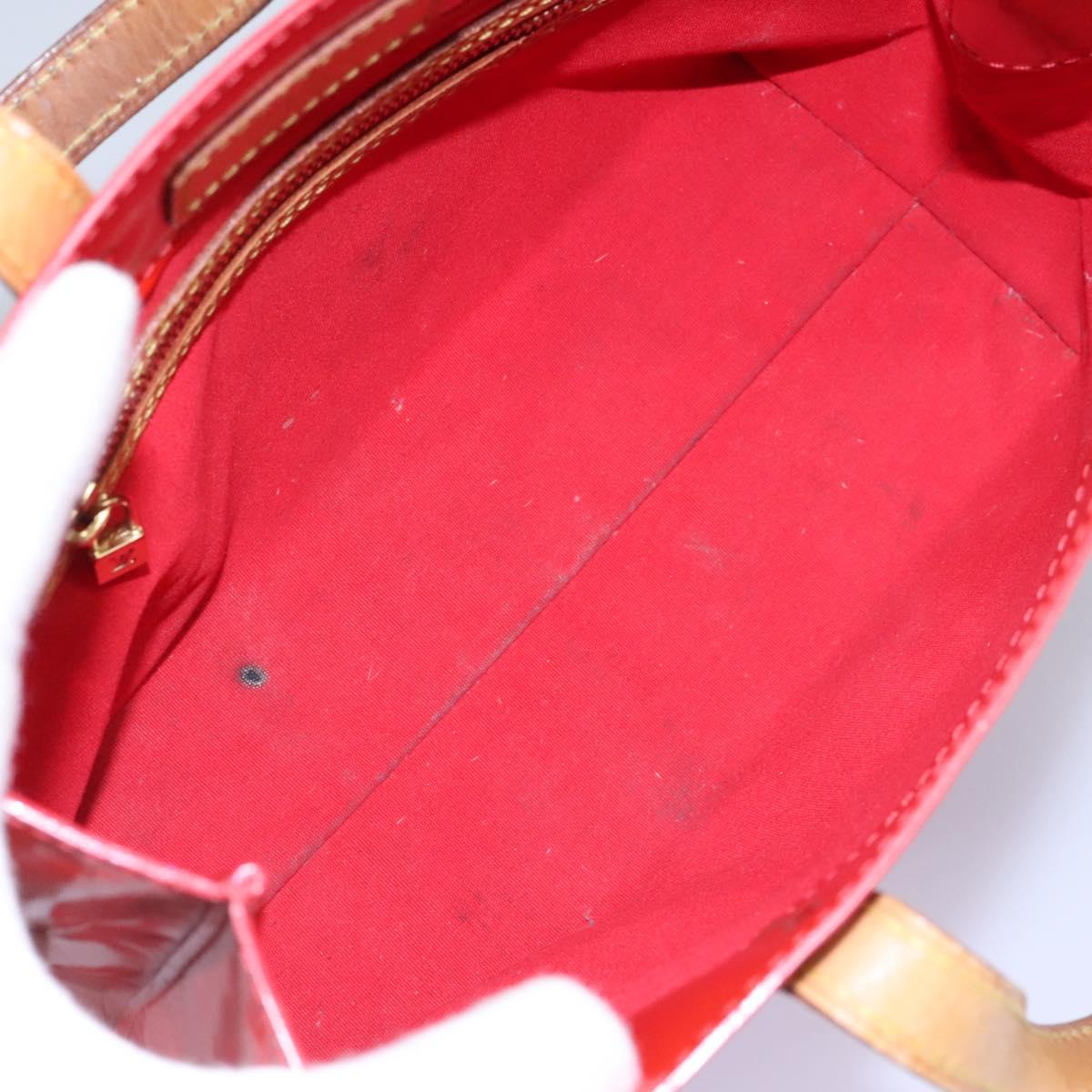 LOUIS VUITTON Monogram Vernis Reade PM Hand Bag Red Rouge M91088 LV Auth BD126