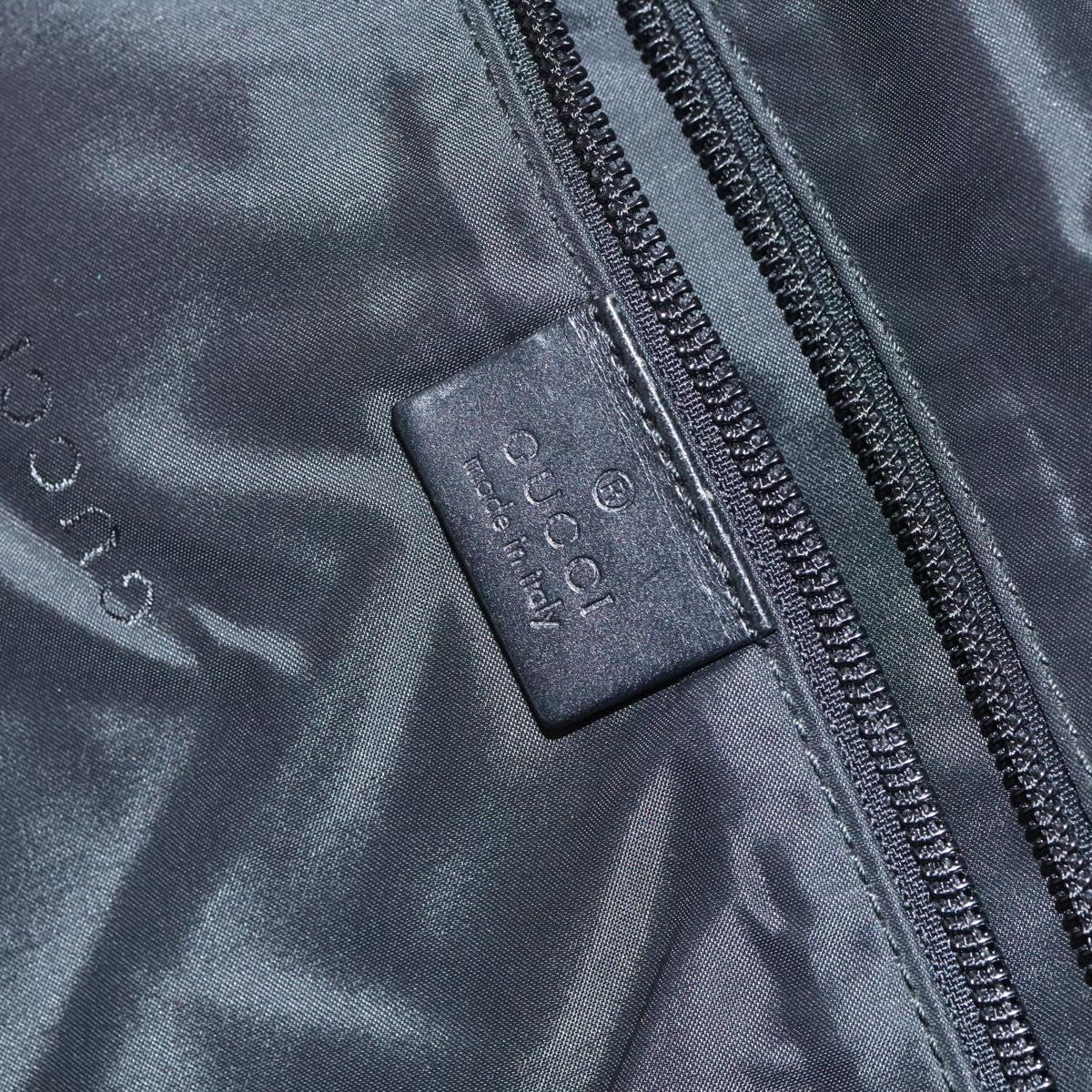 GUCCI Boston Bag Nylon Orange Black Auth BD1263