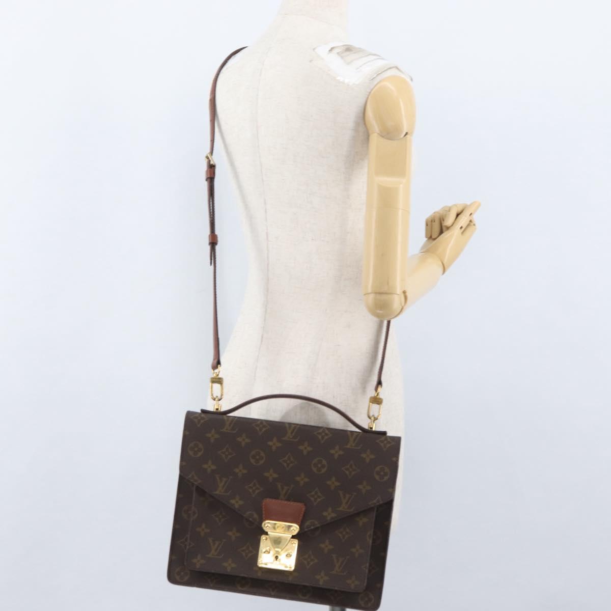 LOUIS VUITTON Monogram Monceau 28 Hand Bag M51185 LV Auth BD1270