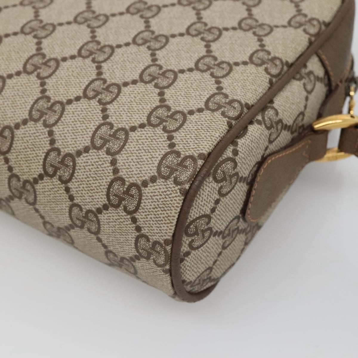 GUCCI GG Supreme Web Sherry Line Bag PVC Beige Gold 56 02 087 Auth BD1279