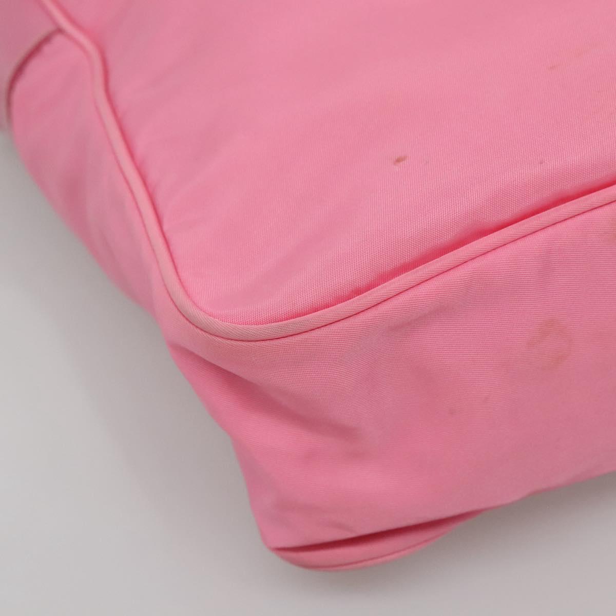 PRADA Shoulder Bag Nylon Pink Silver Auth BD1291