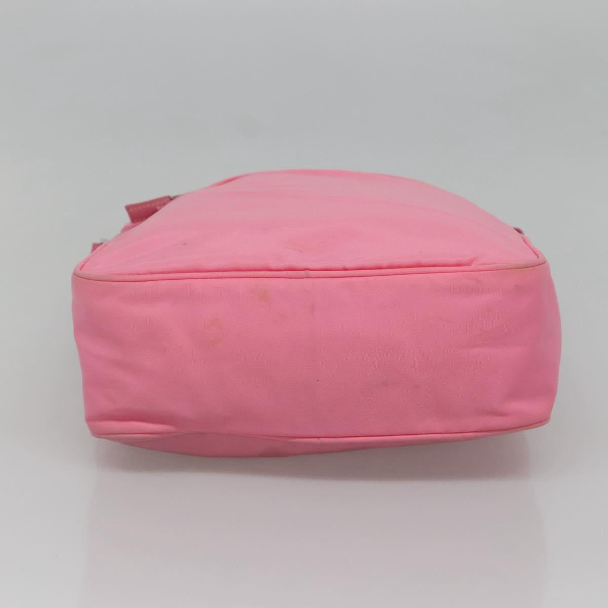 PRADA Shoulder Bag Nylon Pink Silver Auth BD1291