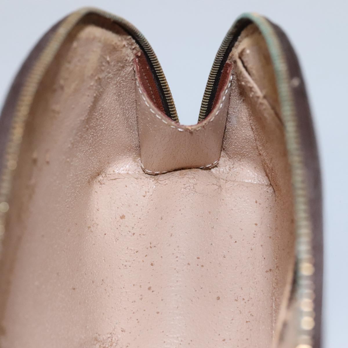 LOUIS VUITTON Monogram Trousse Demi Ronde Cosmetic Pouch M47520 LV Auth BD1294