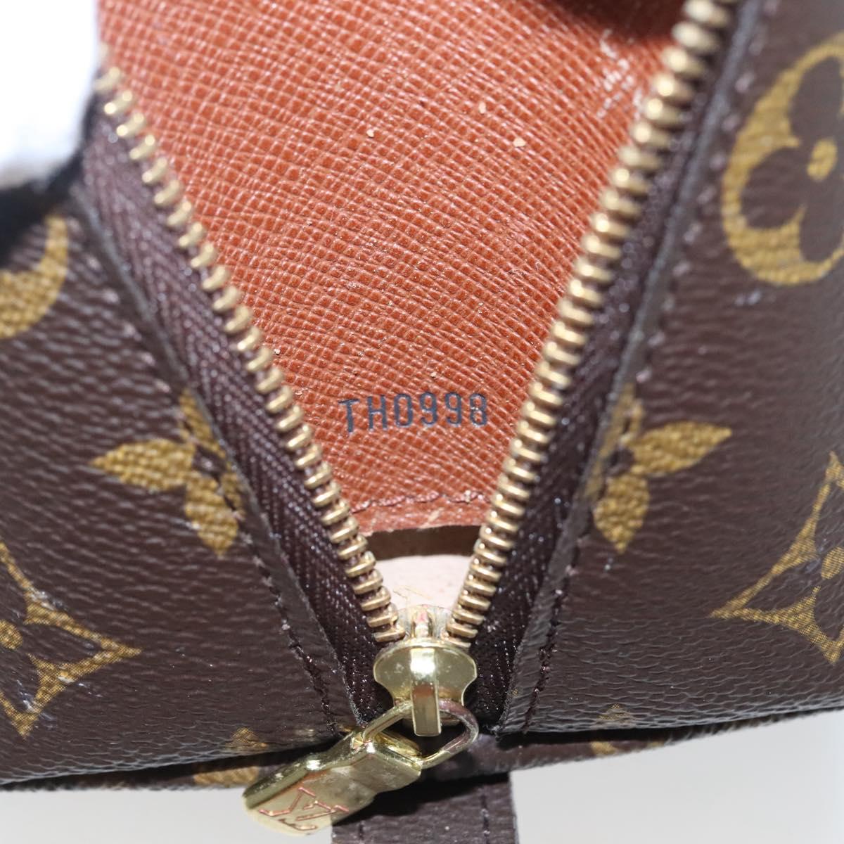 LOUIS VUITTON Monogram Trousse Demi Ronde Cosmetic Pouch M47520 LV Auth BD1294