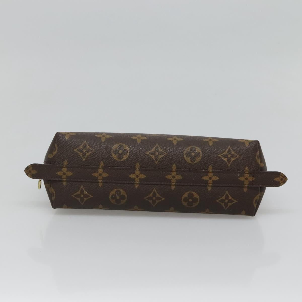 LOUIS VUITTON Monogram Trousse Demi Ronde Cosmetic Pouch M47520 LV Auth BD1294