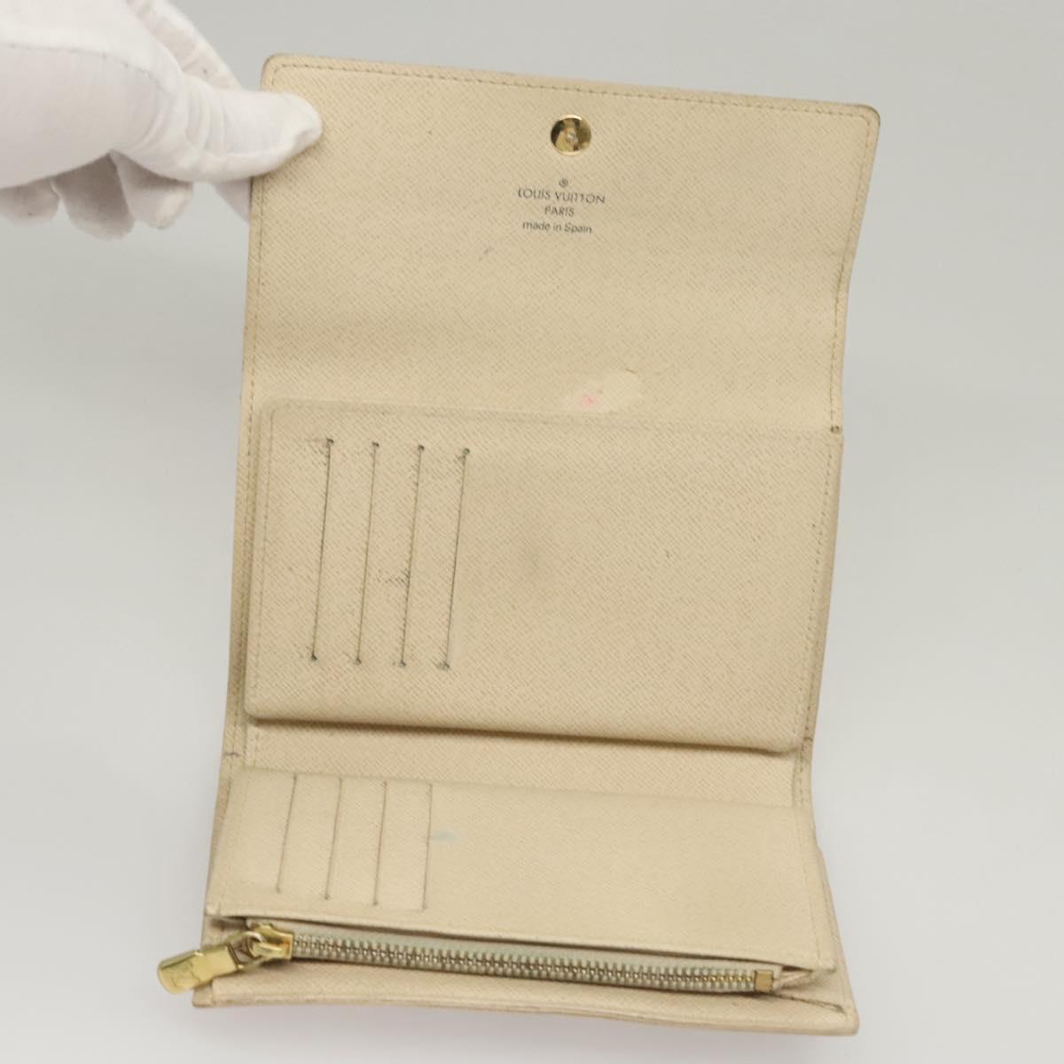 LOUIS VUITTON Damier Azur Portefeuille Alexandra Wallet N63068 LV Auth BD1312